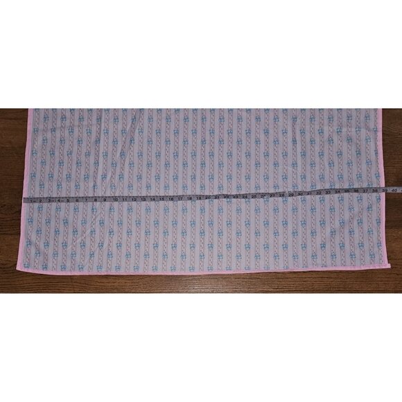 Handmade? Swaddle Receiving Baby Blanket Pink White Stripe Floral Blue Panda - Picture 4 of 6